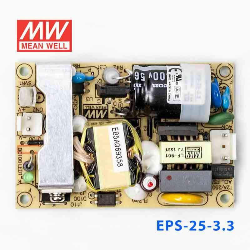 Mean Well EPS - 25 - 3.3 Power Supply 16W 3.3V - EPS - 25 - 3.3 - powersupplymall.com