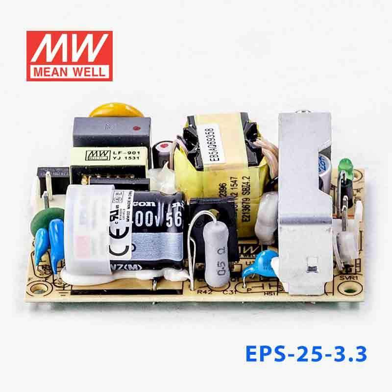 Mean Well EPS - 25 - 3.3 Power Supply 16W 3.3V - EPS - 25 - 3.3 - powersupplymall.com