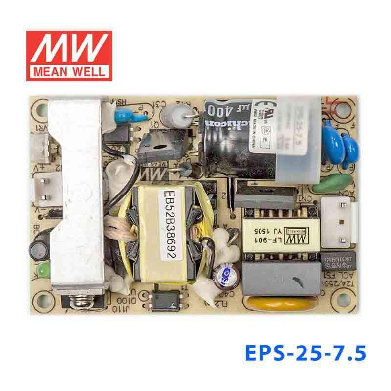 Mean Well EPS - 25 - 7.5 Power Supply 25W 7.5V - EPS - 25 - 7.5 - powersupplymall.com