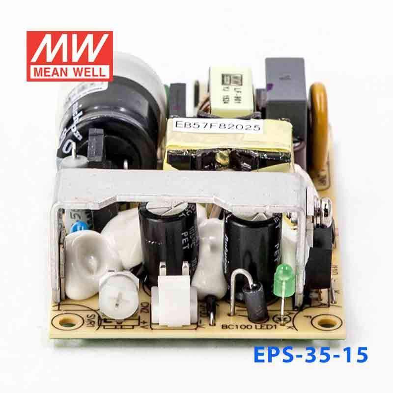 Mean Well EPS - 35 - 15 Power Supply 36W 15V - EPS - 35 - 15 - powersupplymall.com