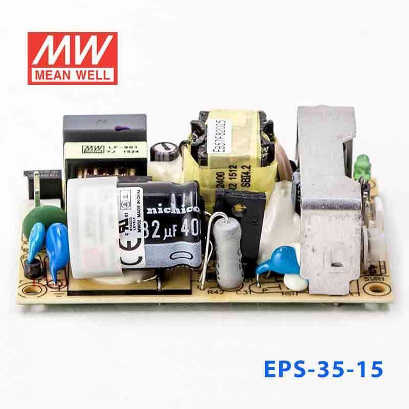 Mean Well EPS - 35 - 15 Power Supply 36W 15V - EPS - 35 - 15 - powersupplymall.com
