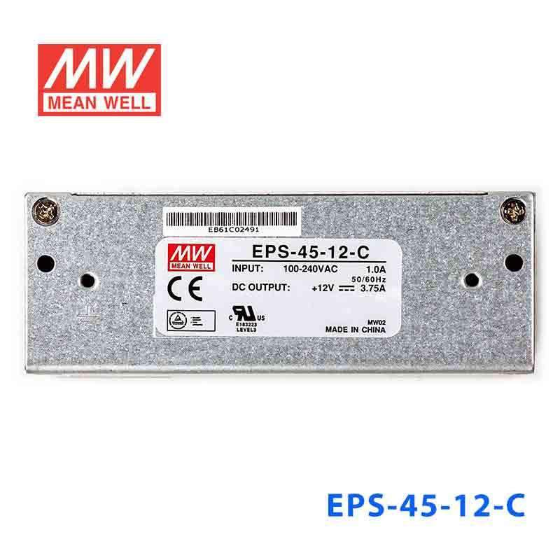 Mean Well EPS - 45 - 12 - C Power Supply 45W 12V - EPS - 45 - 12 - C - powersupplymall.com