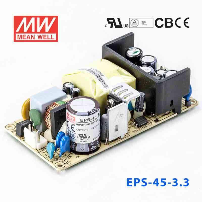Mean Well EPS - 45 - 3.3 Power Supply 26W 3.3V - EPS - 45 - 3.3 - powersupplymall.com