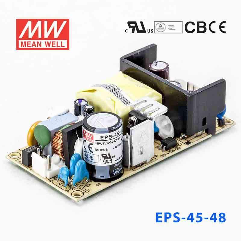 Mean Well EPS - 45 - 48 Power Supply 48W 48V - EPS - 45 - 48 - powersupplymall.com