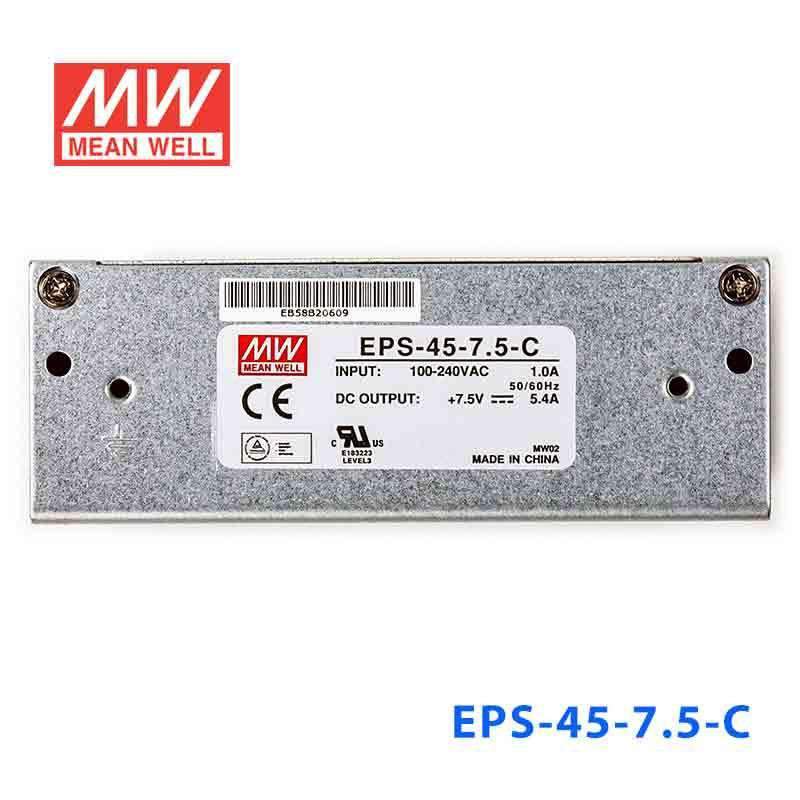 Mean Well EPS - 45 - 7.5 - C Power Supply 40W 7.5V - EPS - 45 - 7.5 - C - powersupplymall.com
