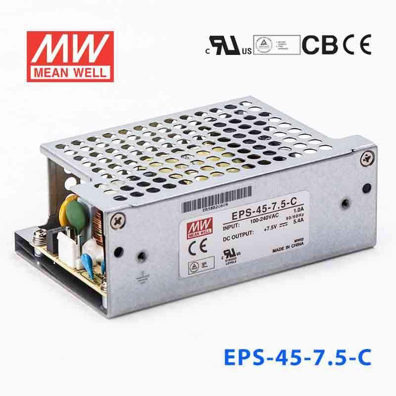 Mean Well EPS - 45 - 7.5 - C Power Supply 40W 7.5V - EPS - 45 - 7.5 - C - powersupplymall.com