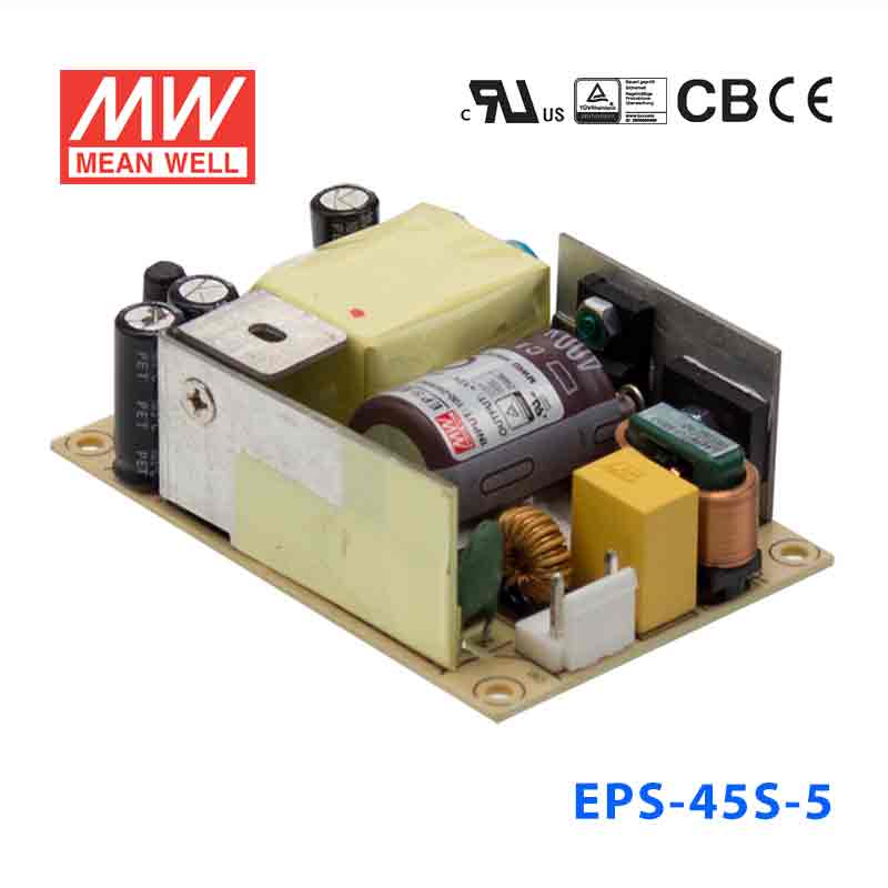 Mean Well EPS - 45S - 5 Power Supply 40W 5V - EPS - 45S - 5 - powersupplymall.com