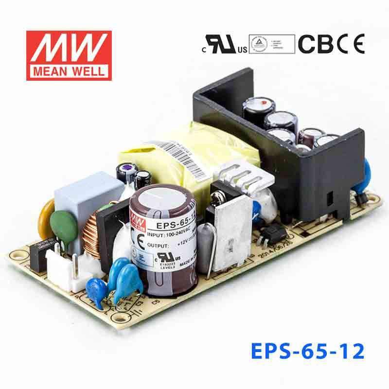 Mean Well EPS - 65 - 12 Power Supply 65W 12V - EPS - 65 - 12 - powersupplymall.com