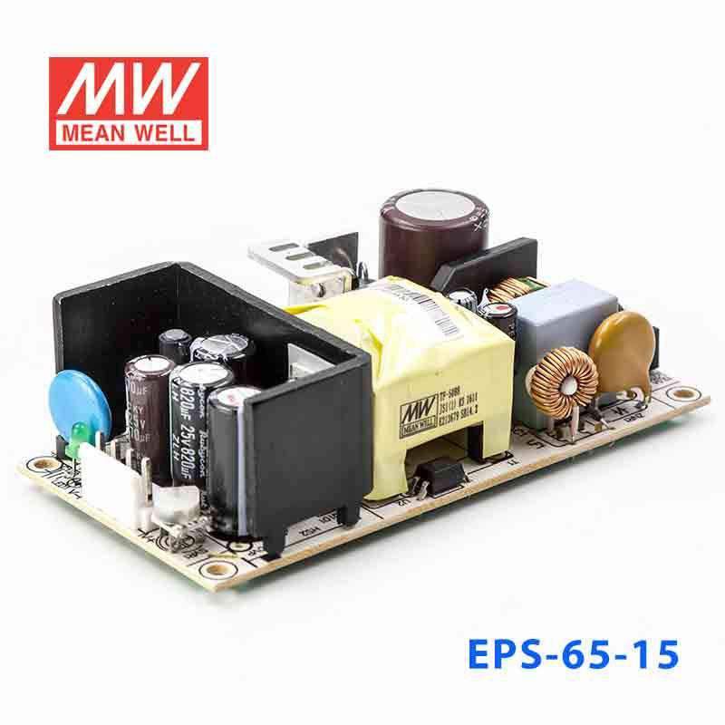 Mean Well EPS - 65 - 15 Power Supply 65W 15V - EPS - 65 - 15 - powersupplymall.com