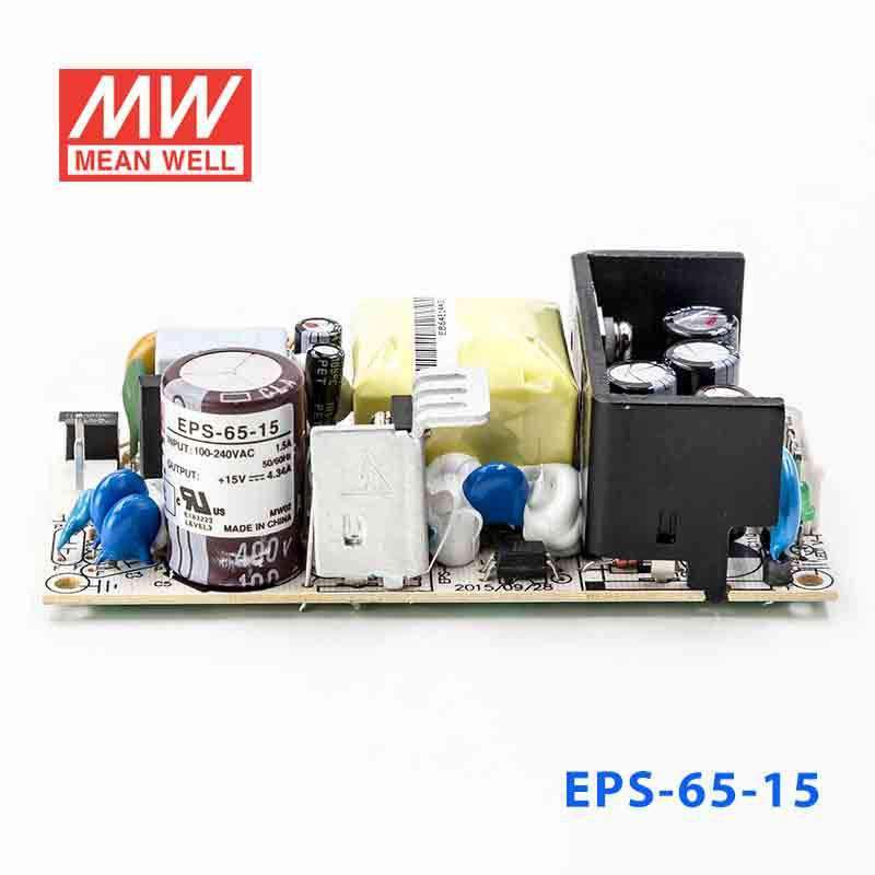 Mean Well EPS - 65 - 15 Power Supply 65W 15V - EPS - 65 - 15 - powersupplymall.com