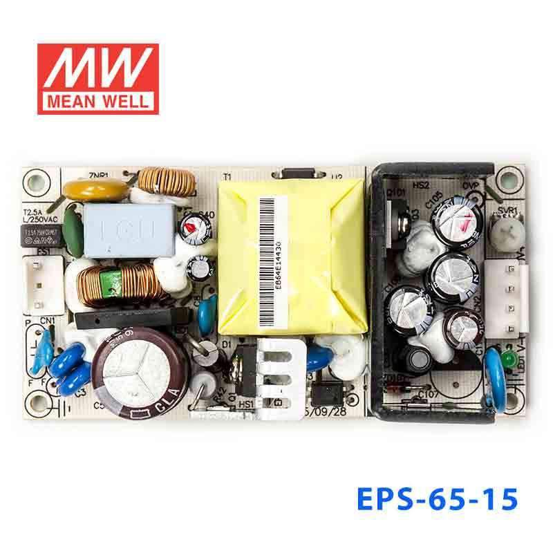 Mean Well EPS - 65 - 15 Power Supply 65W 15V - EPS - 65 - 15 - powersupplymall.com
