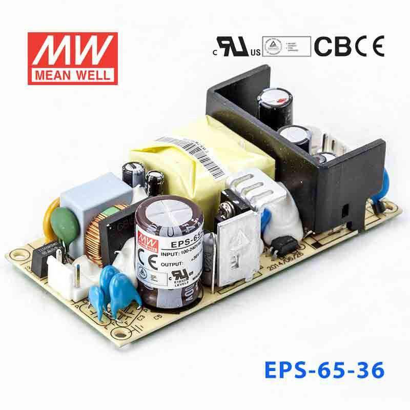Mean Well EPS - 65 - 36 Power Supply 65W 36V - EPS - 65 - 36 - powersupplymall.com