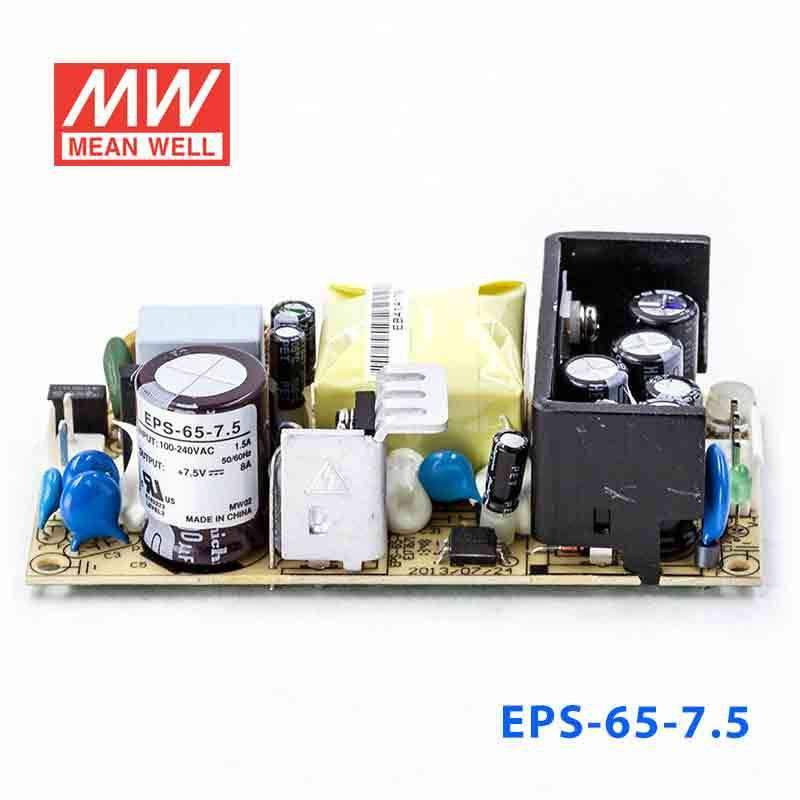 Mean Well EPS - 65 - 7.5 Power Supply 60W 7.5V - EPS - 65 - 7.5 - powersupplymall.com