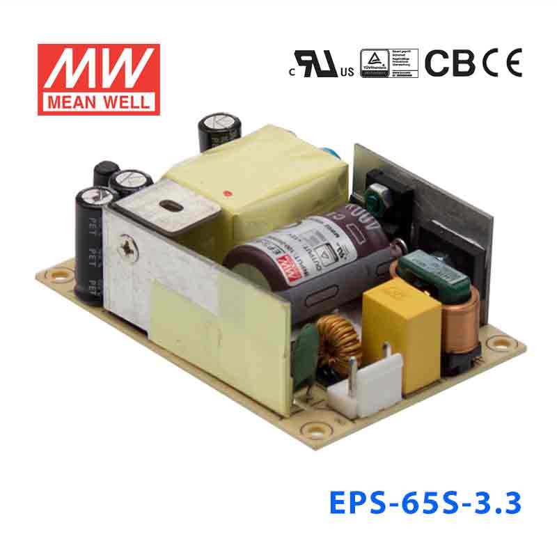 Mean Well EPS - 65S - 3.3 Power Supply 33W 3.3V - EPS - 65S - 3.3 - powersupplymall.com
