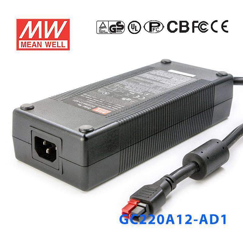 Mean Well GC220A12 - AD1 Portable Chargers 183.6W 13.6V 13.5A - Green Adaptor - GC220A12 - AD1 - powersupplymall.com