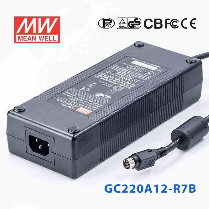 Mean Well GC220A12 - R7B Portable Chargers 183.6W 13.6V 13.5A - Green Adaptor - GC220A12 - R7B - powersupplymall.com