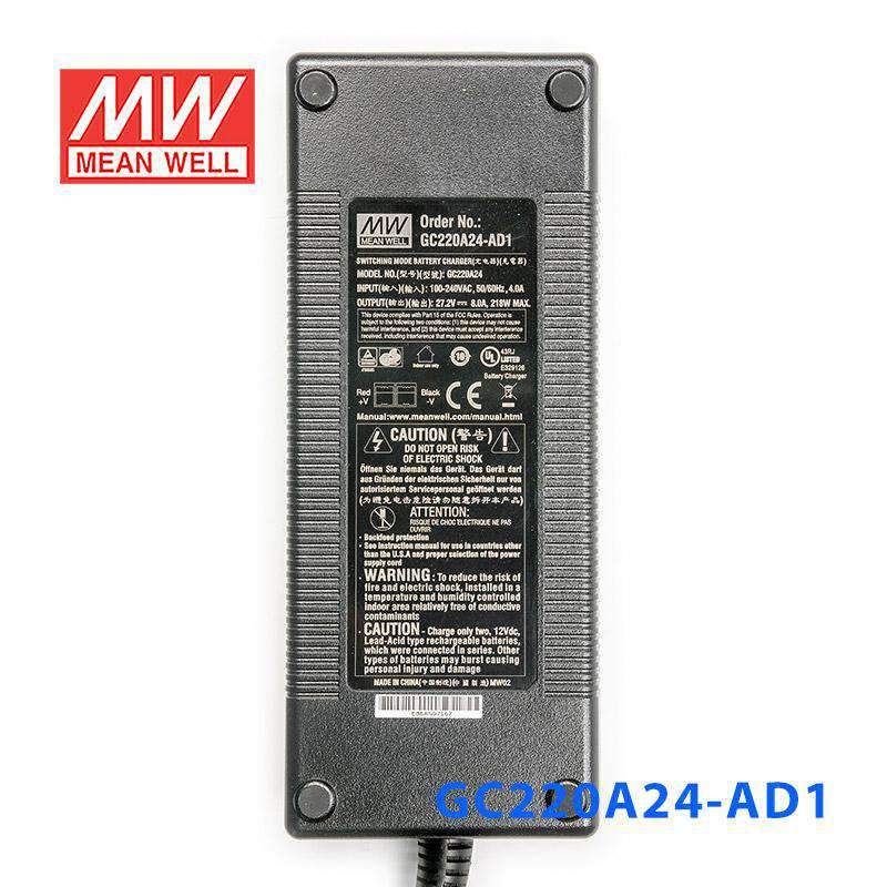 Mean Well GC220A24 - AD1 Portable Chargers 217.6W 27.2V 8A - Green Adaptor - GC220A24 - AD1 - powersupplymall.com