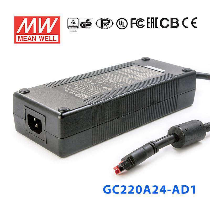 Mean Well GC220A24 - AD1 Portable Chargers 217.6W 27.2V 8A - Green Adaptor - GC220A24 - AD1 - powersupplymall.com