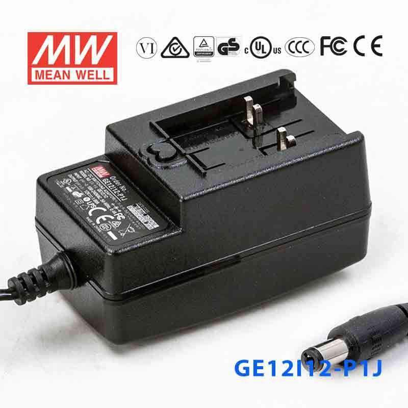 Mean Well GE12I12 - P1J Power Supply 12W 12V - GE12I12 - P1J - powersupplymall.com