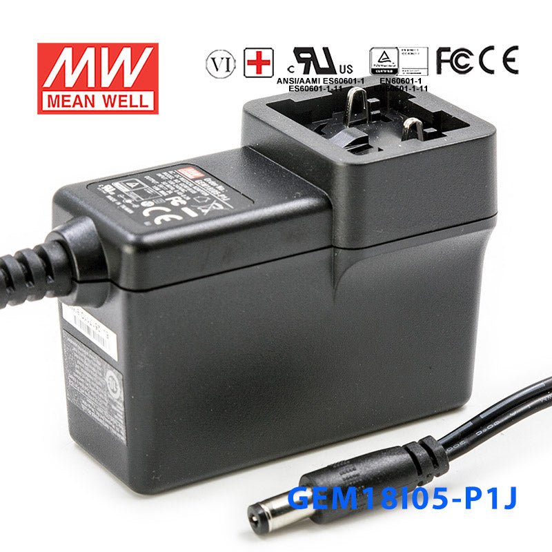 Mean Well GEM18I05 - P1J Power Supply 15W 5V - GEM18I05 - P1J - powersupplymall.com