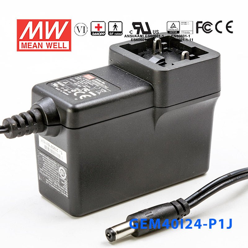 Mean Well GEM40I24 - P1J Power Supply 40W 24V - GEM40I24 - P1J - powersupplymall.com