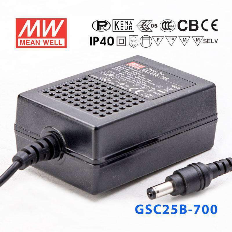 Mean Well GSC25B-700 Power Supply 25W 700A - GSC25B-700 - powersupplymall.com