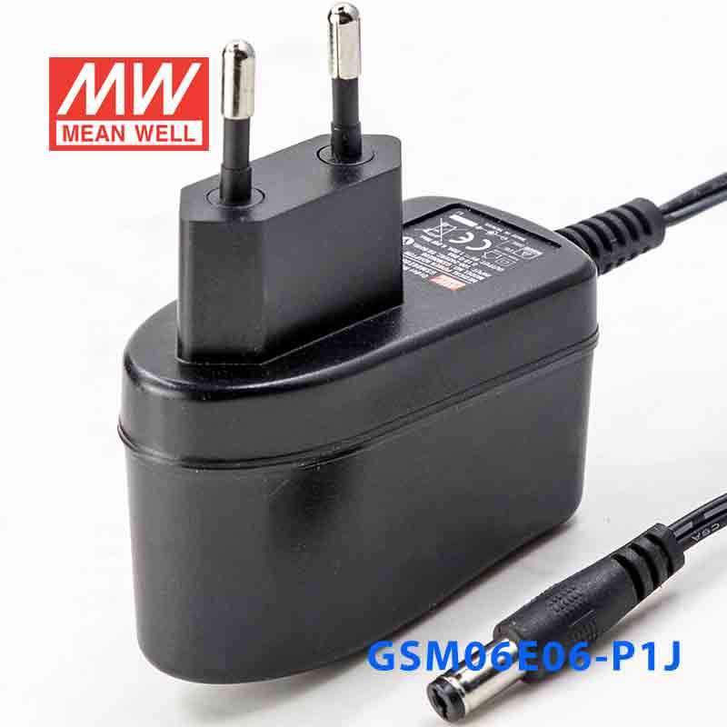 Mean Well GSM06E06 - P1J Power Supply 06W 6V - GSM06E06 - P1J - powersupplymall.com