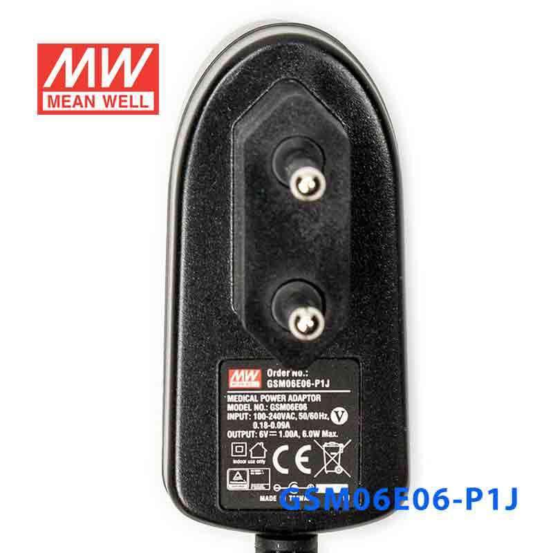 Mean Well GSM06E06 - P1J Power Supply 06W 6V - GSM06E06 - P1J - powersupplymall.com
