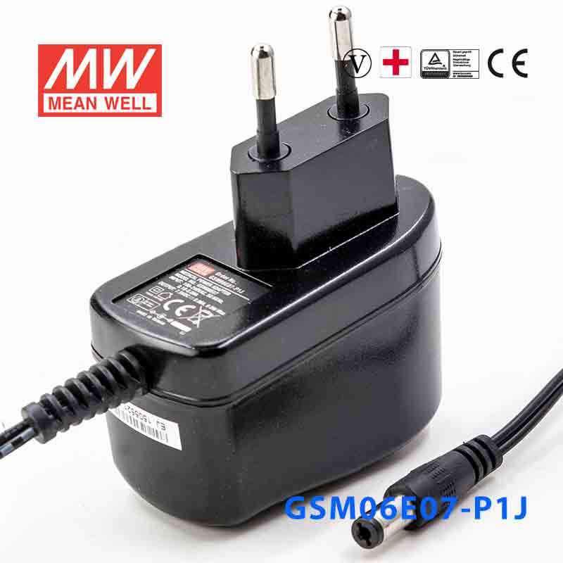 Mean Well GSM06E07 - P1J Power Supply 06W 7.5V - GSM06E07 - P1J - powersupplymall.com