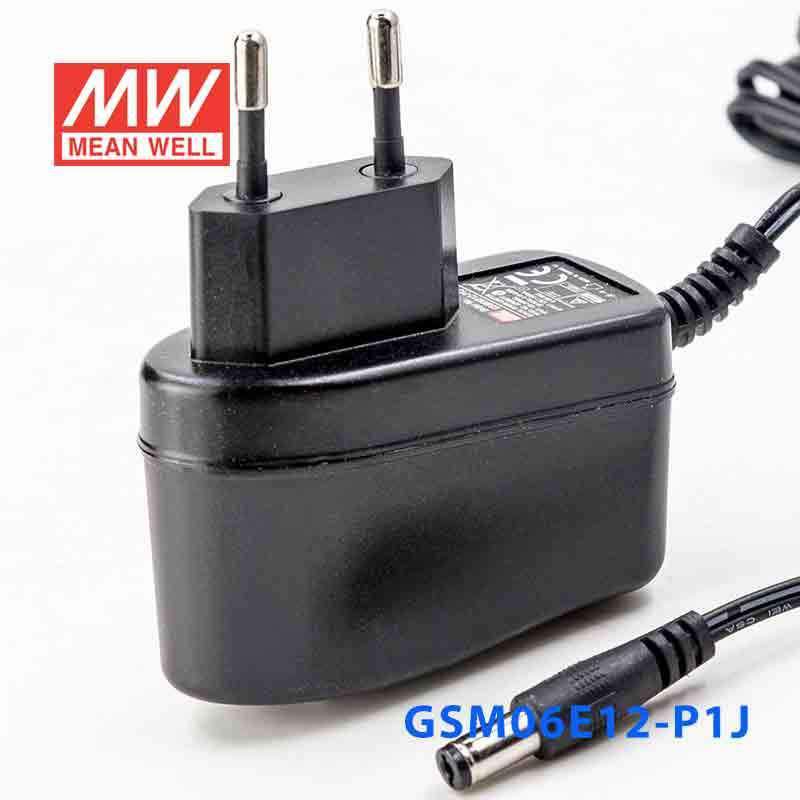 Mean Well GSM06E12 - P1J Power Supply 06W 12V - GSM06E12 - P1J - powersupplymall.com