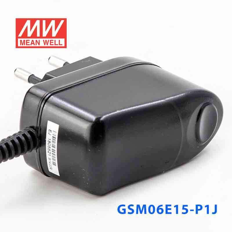 Mean Well GSM06E15-P1J Power Supply 06W 15V 400mA - GSM06E15-P1J - powersupplymall.com