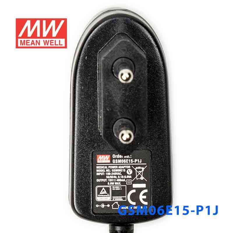 Mean Well GSM06E15 - P1J Power Supply 06W 15V - GSM06E15 - P1J - powersupplymall.com