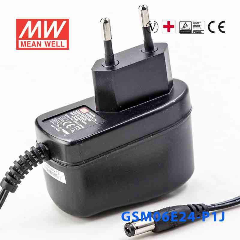 Mean Well GSM06E24 - P1J Power Supply 06W 24V - GSM06E24 - P1J - powersupplymall.com