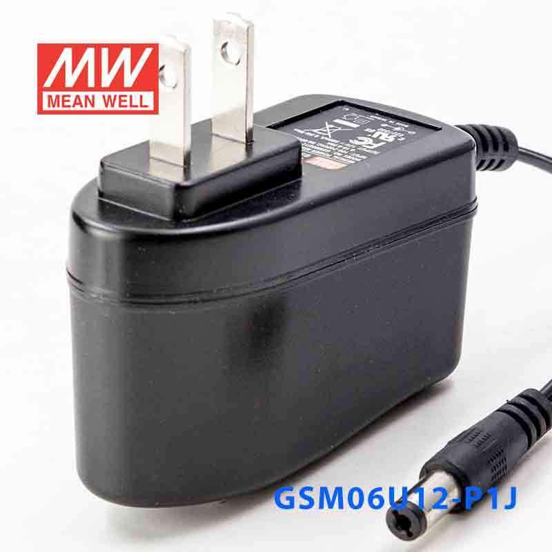 Mean Well GSM06U12 - P1J Power Supply 06W 12V - GSM06U12 - P1J - powersupplymall.com