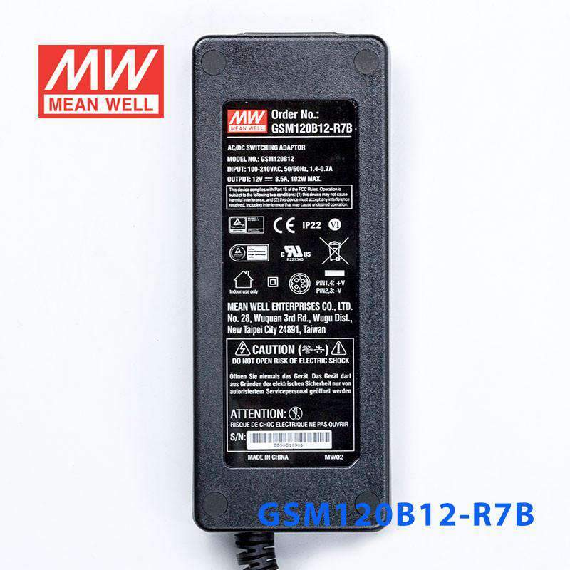 Mean Well GSM120B12 - R7B Power Supply 102W 12V - GSM120B12 - R7B - powersupplymall.com