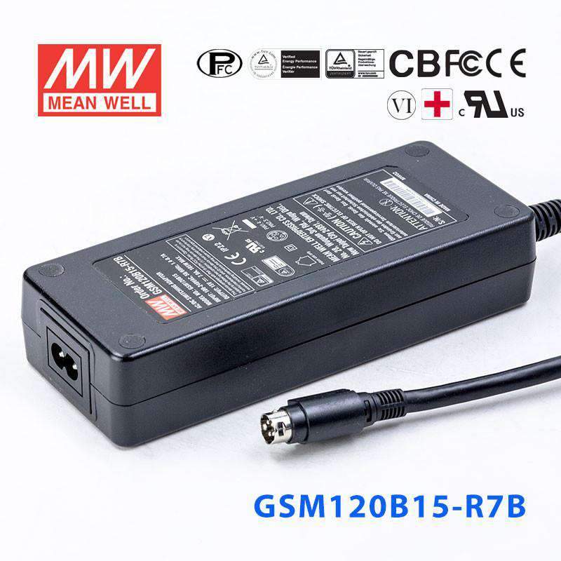 Mean Well GSM120B15 - R7B Power Supply 105W 15V - GSM120B15 - R7B - powersupplymall.com