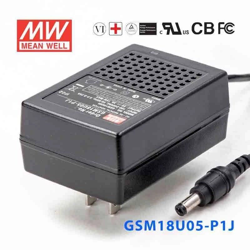 Mean Well GSM12U05 - P1J Power Supply 12W 5V - GSM12U05 - P1J - powersupplymall.com