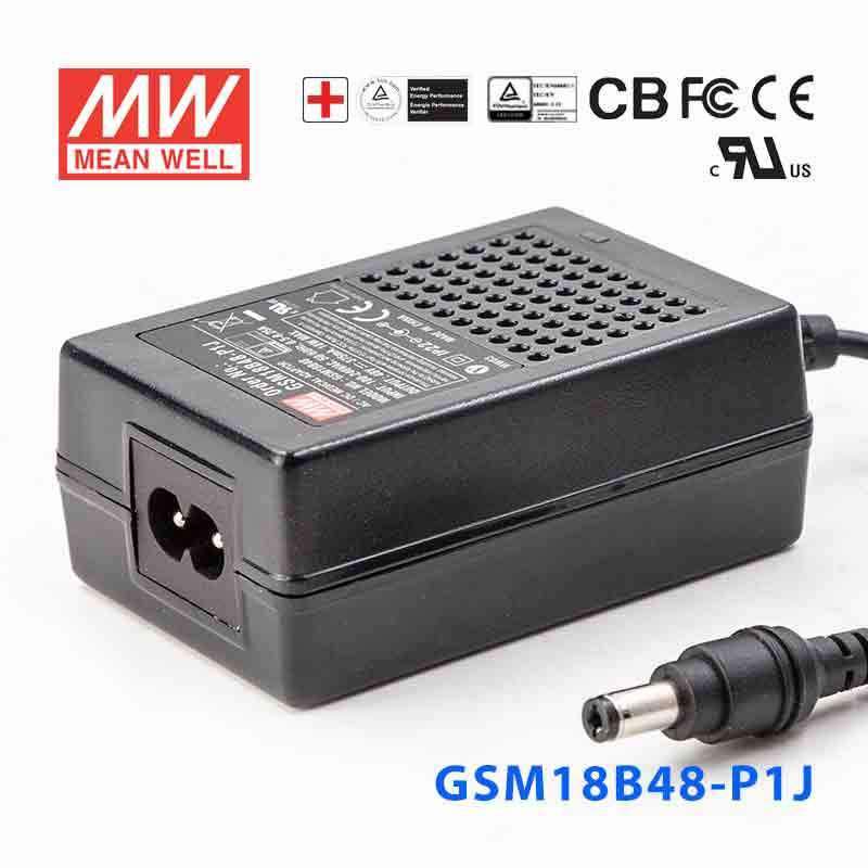 Mean Well GSM18B48 - P1J Power Supply 18W 48V - GSM18B48 - P1J - powersupplymall.com