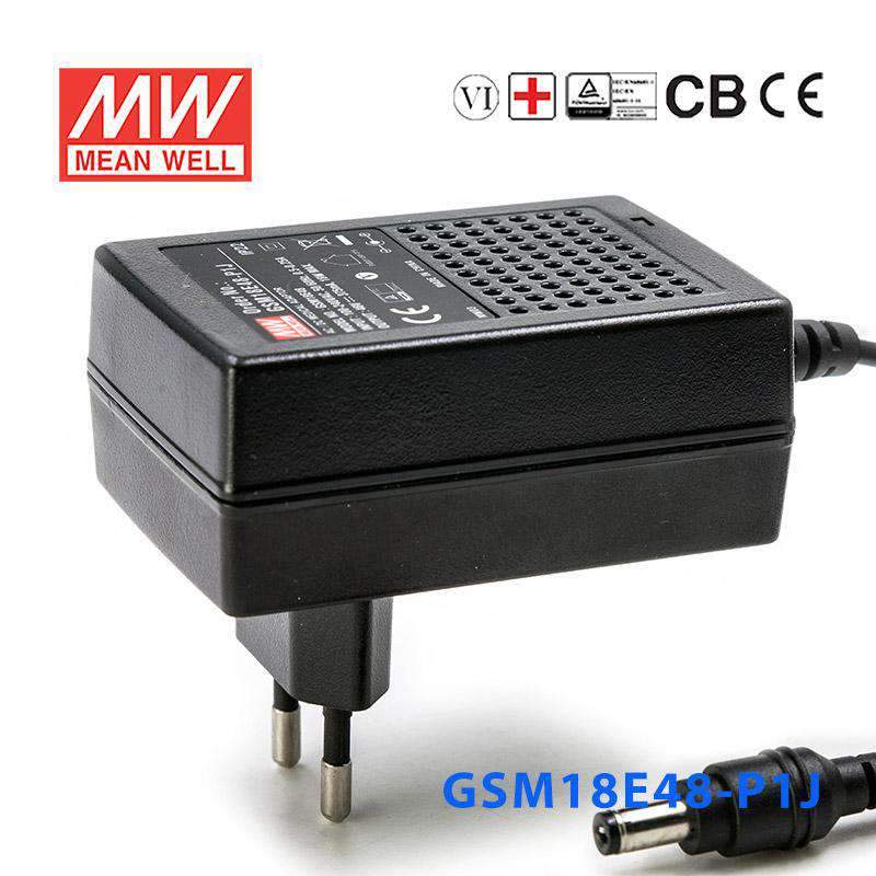 Mean Well GSM18E48 - P1J Power Supply 18W 48V - GSM18E48 - P1J - powersupplymall.com