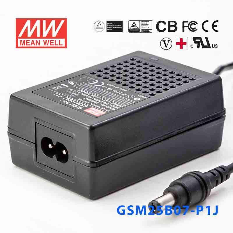 Mean Well GSM25B07 - P1J Power Supply 22W 7.5V - GSM25B07 - P1J - powersupplymall.com