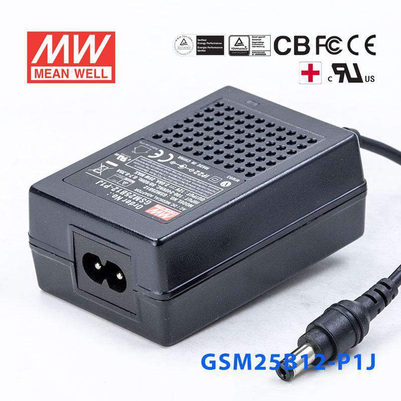 Mean Well GSM25B12 - P1J Power Supply 25W 12V - GSM25B12 - P1J - powersupplymall.com