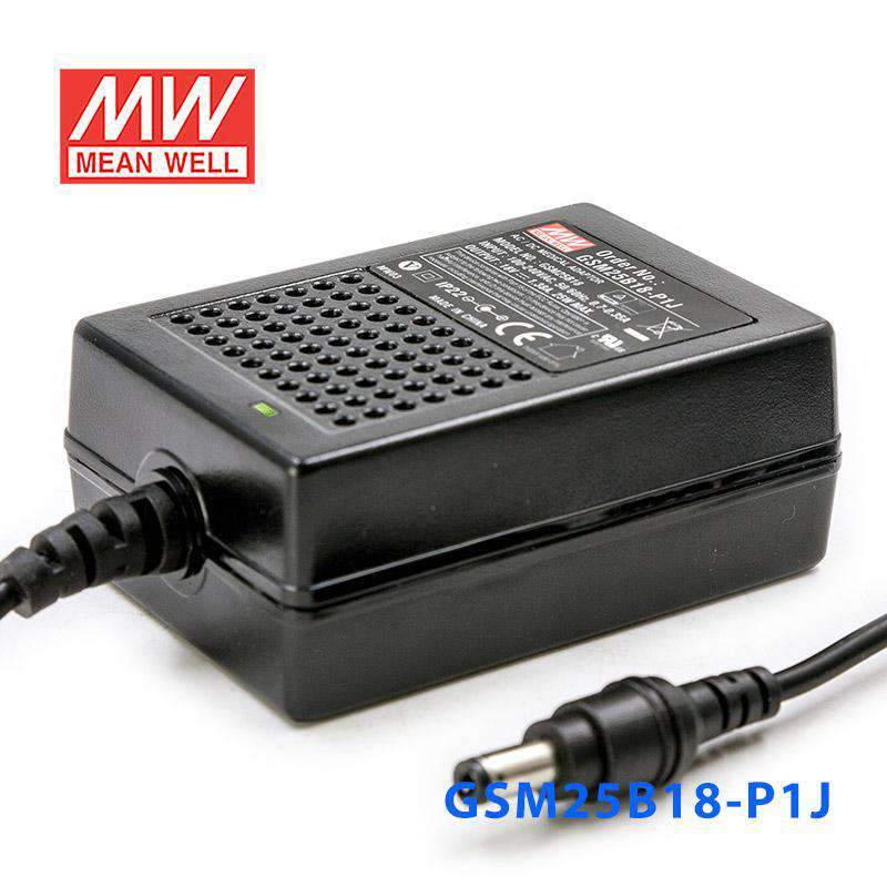 Mean Well GSM25B18 - P1J Power Supply 25W 18V - GSM25B18 - P1J - powersupplymall.com