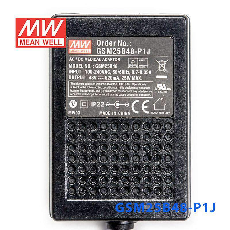 Mean Well GSM25B48 - P1J Power Supply 25W 48V - GSM25B48 - P1J - powersupplymall.com
