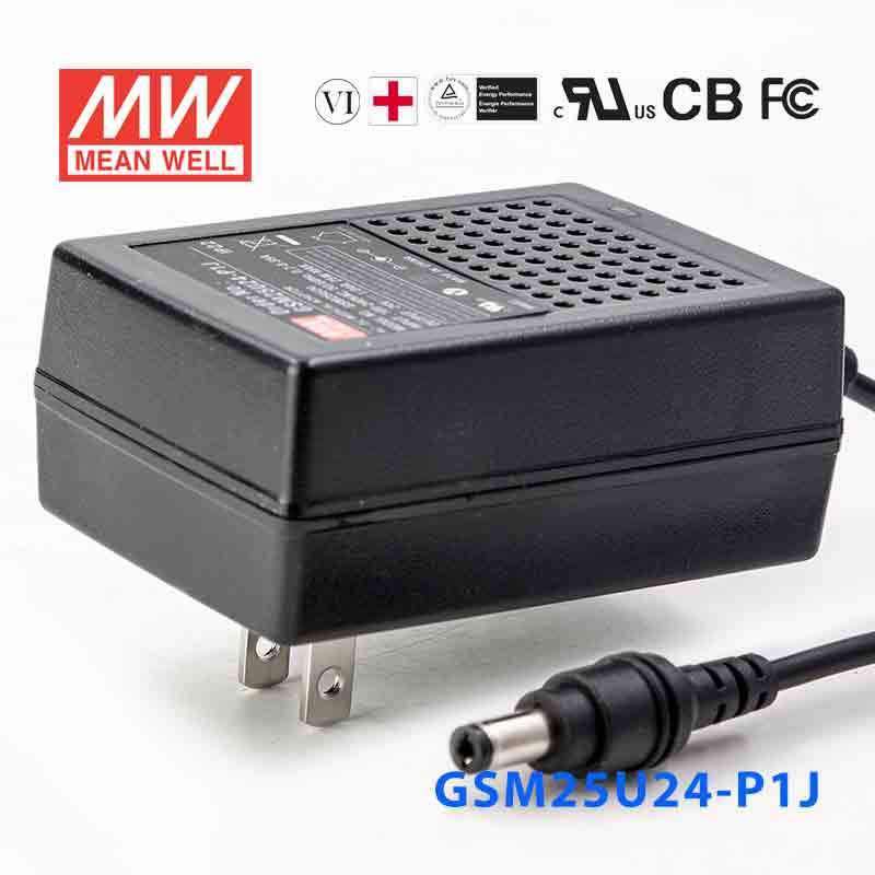 Mean Well GSM25U24 - P1J Power Supply 25W 24V - GSM25U24 - P1J - powersupplymall.com