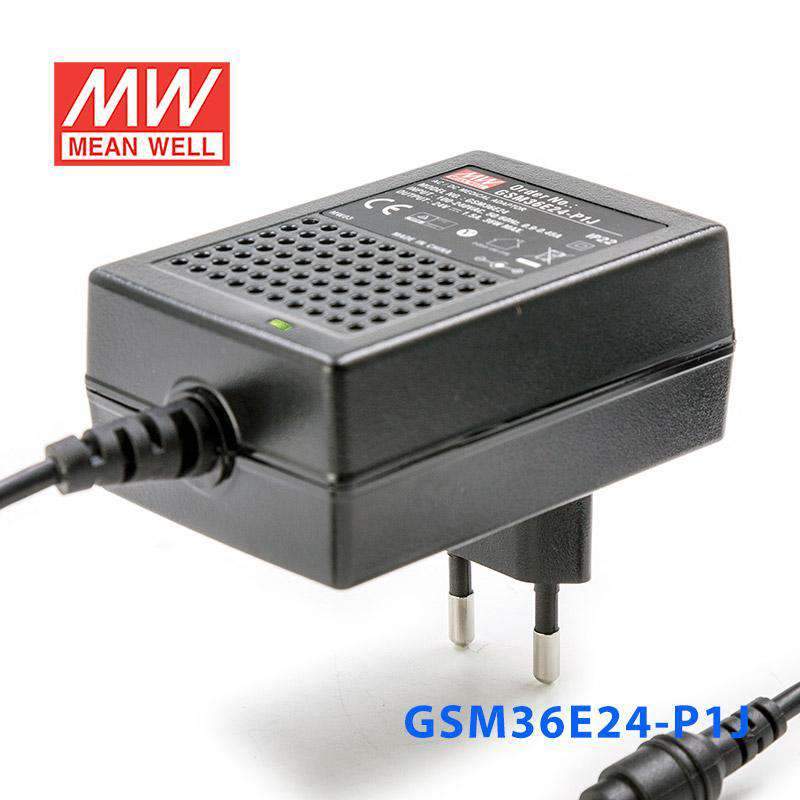 Mean Well GSM36E24 - P1J Power Supply 36W 24V - GSM36E24 - P1J - powersupplymall.com