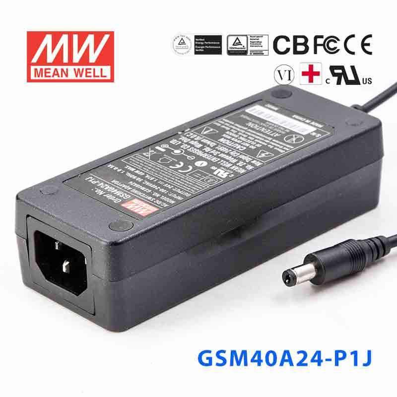 Mean Well GSM40A24 - P1J Power Supply 40W 24V - GSM40A24 - P1J - powersupplymall.com