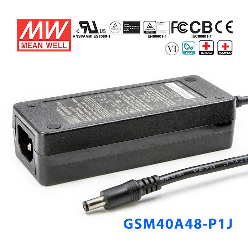 Mean Well GSM40A48 - P1J Power Supply 40W 48V - GSM40A48 - P1J - powersupplymall.com