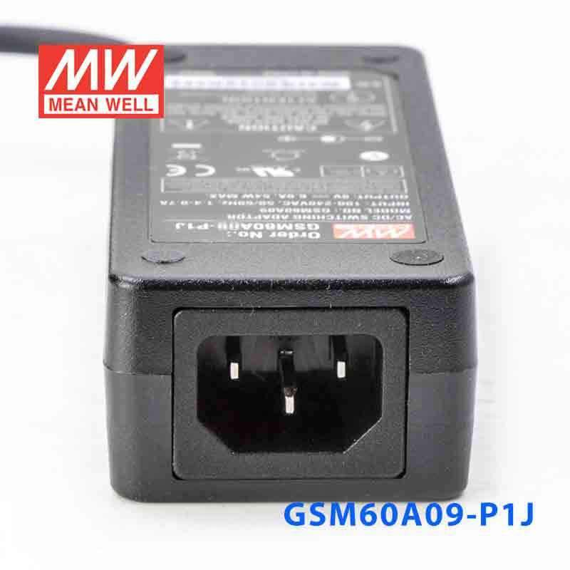 Mean Well GSM60A09 - P1J Power Supply 54W 9V - GSM60A09 - P1J - powersupplymall.com