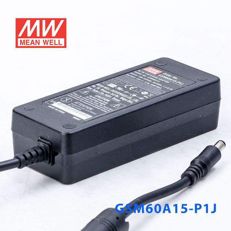 Mean Well GSM60A15 - P1J Power Supply 60W 15V - GSM60A15 - P1J - powersupplymall.com