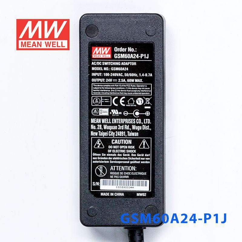 Mean Well GSM60A24 - P1J Power Supply 60W 24V - GSM60A24 - P1J - powersupplymall.com